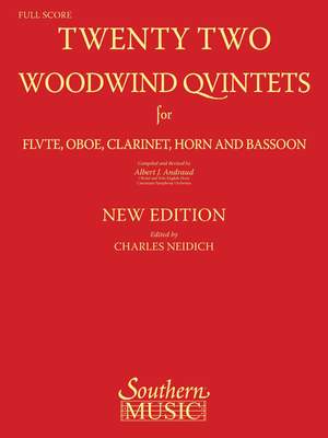 22 Woodwind Quintets - New Edition
