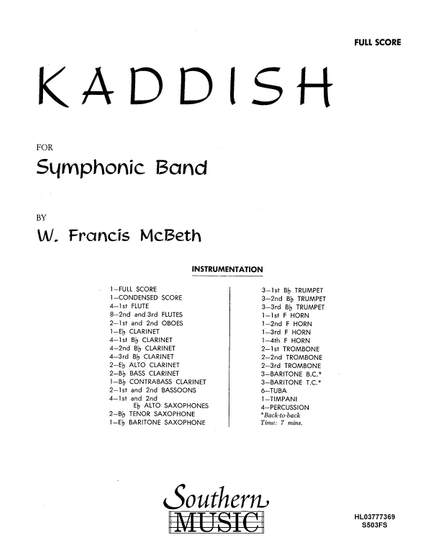 W. Francis McBeth: Kaddish