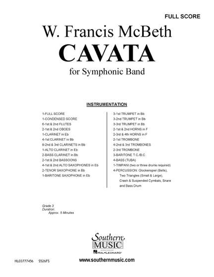 W. Francis McBeth: Cavata