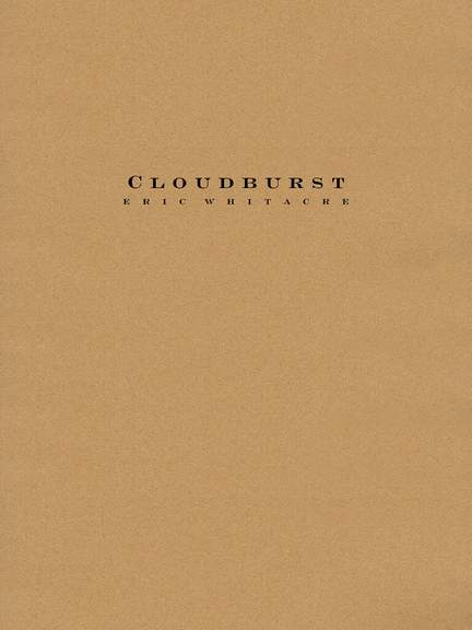 Eric Whitacre: Cloudburst Full Score
