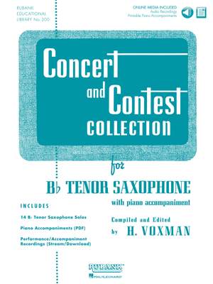 Concert and Contest Collection for Tenor Sax