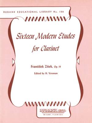 Frantisek Zitek: 16 Modern Etudes for Clarinet, Op. 14
