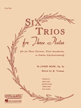 James Hook: Six Trios for Three Flutes, Op. 83