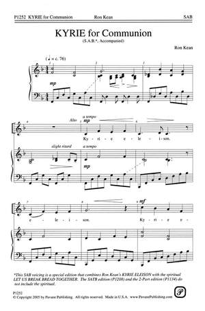 Ron Kean: Kyrie for Communion