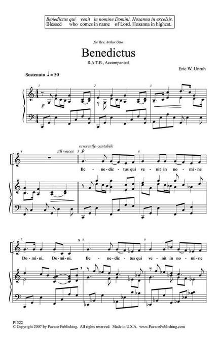 Eric Unruh: Benedictus