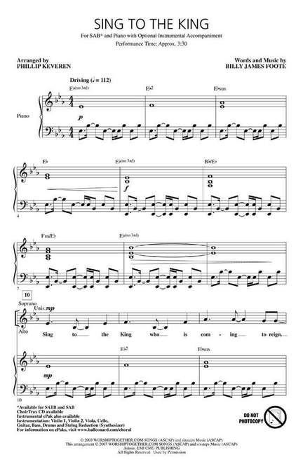 Sing to the King