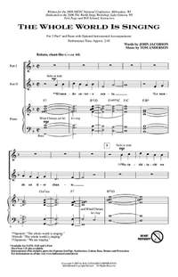 John Jacobson_Tom Anderson: The Whole World Is Singing