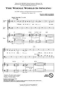 John Jacobson_Tom Anderson: The Whole World Is Singing