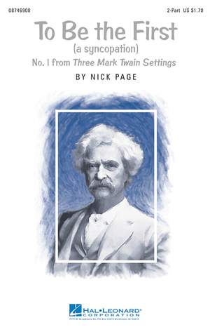 Nick Page: To Be The First