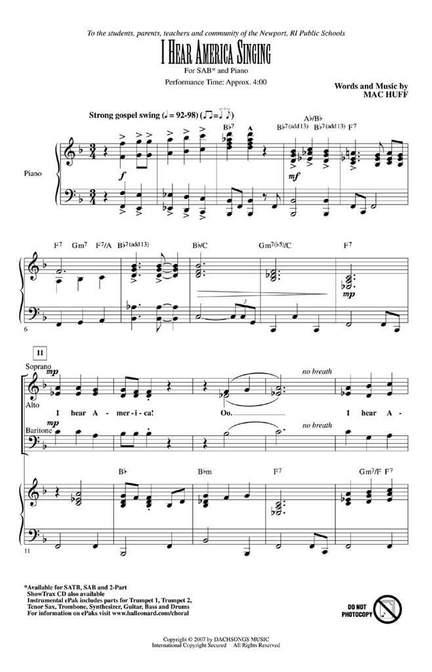Mac Huff: I Hear America Singing