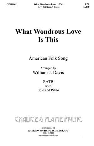 William J. Davis: What Wondrous Love