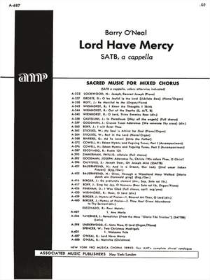 N Oneal: Lord Have Mercy A Cappella