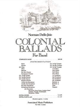 N Dello Joio: Colonial Ballads Bd Full Sc