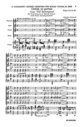 Charles Gounod: Unfold Ye Portals (from The Redemption)