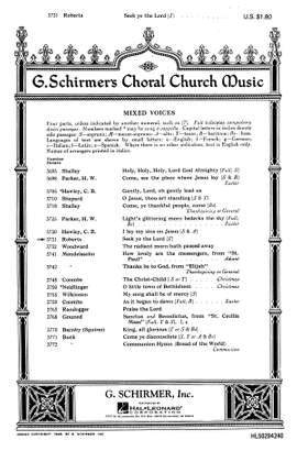 J. Varley Roberts: Seek Ye the Lord