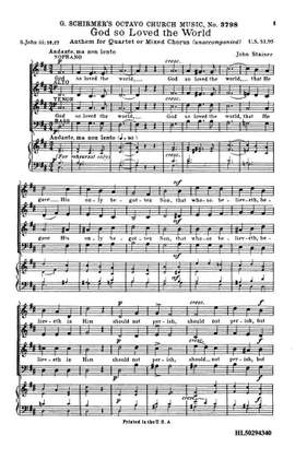 John Stainer: God So Loved the World