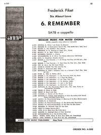 F Picket: Remember 6 About Love