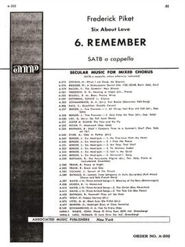 F Picket: Remember 6 About Love