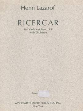 Henri Lazarof: Ricercar (1968)