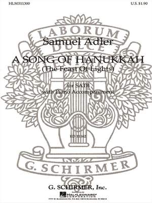S. Adler: Song Of Hanukkah Feast Of Lights