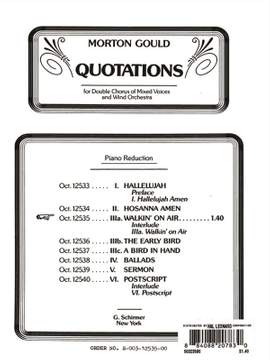 M Gould: Walkin On Air From Quotations