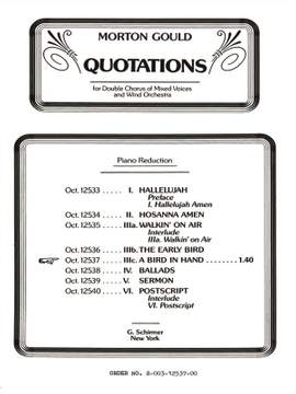 M Gould: Bird In Hand From Quotations With Orchestra