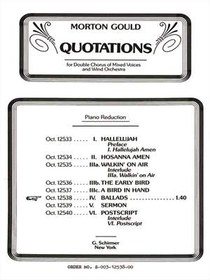 M Gould: Ballads From Quotations