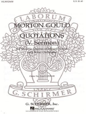 M Gould: Sermon From Quotations With Orchestra