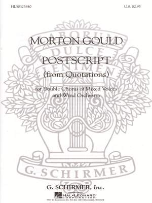 M Gould: Postscript From Quotations With Orchestra