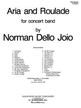 N Dello Joio: Aria & Roulade Score Con Band