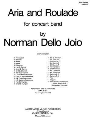 N Dello Joio: Aria & Roulade Score Con Band
