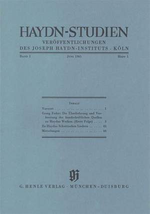 Haydn-Studien Bd. 1 Heft 1