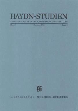 Haydn-Studien Bd. 1 Heft 3
