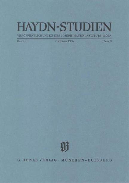 Haydn-Studien Bd. 1 Heft 3