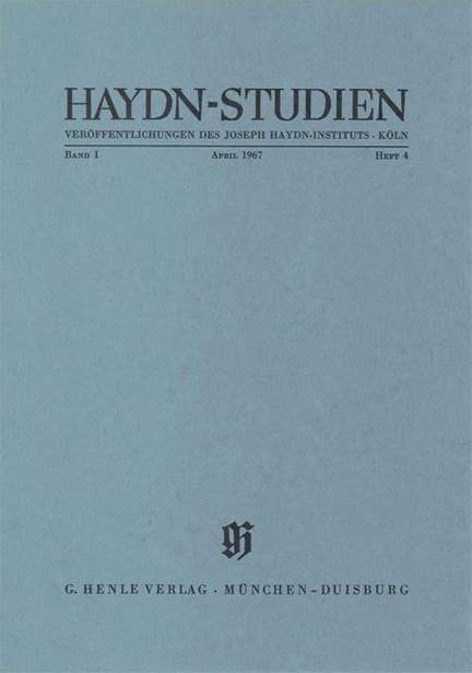 Haydn-Studien Bd. 1 Heft 4