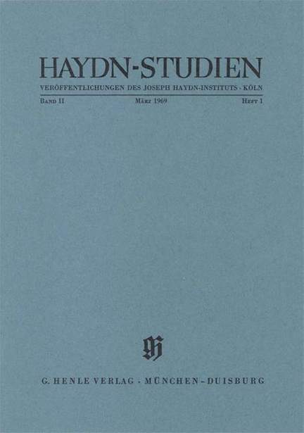 Haydn-Studien Bd. 2 Heft 1