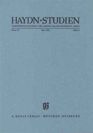 Haydn-Studien Bd. 2 Heft 3