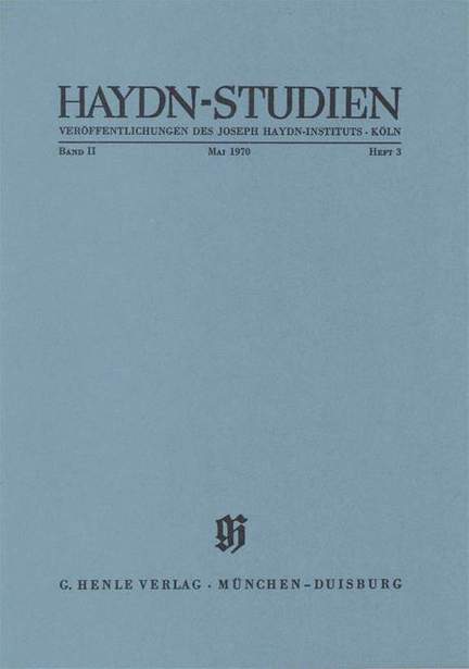Haydn-Studien Bd. 2 Heft 3