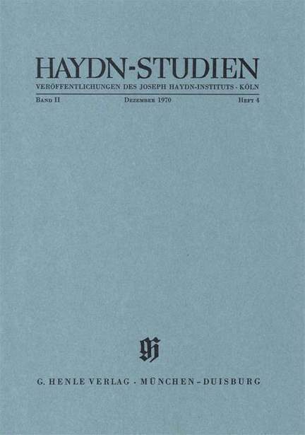 Haydn-Studien Bd. 2 Heft 4