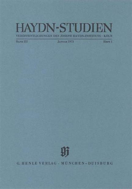 Haydn-Studien Bd. 3 Heft 1