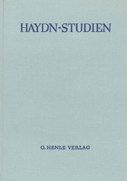 Haydn-Studien Einb.-Decke 3