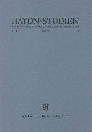 Haydn-Studien Bd. 4 Heft 1