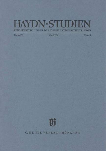 Haydn-Studien Bd. 4 Heft 1