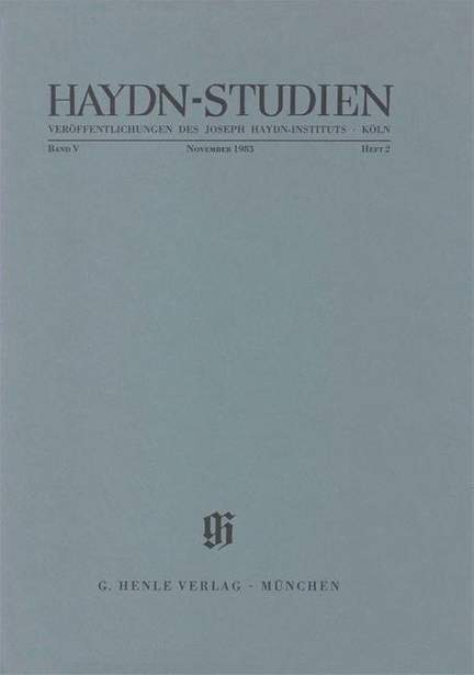 Haydn-Studien Bd. 5 Heft 2