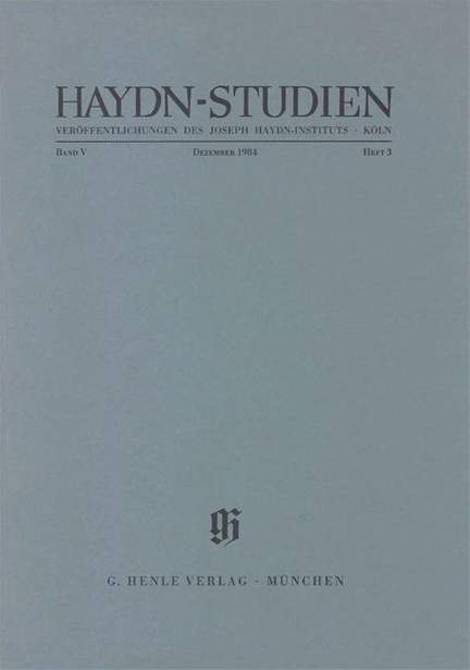 Haydn-Studien Bd. 5 Heft 3