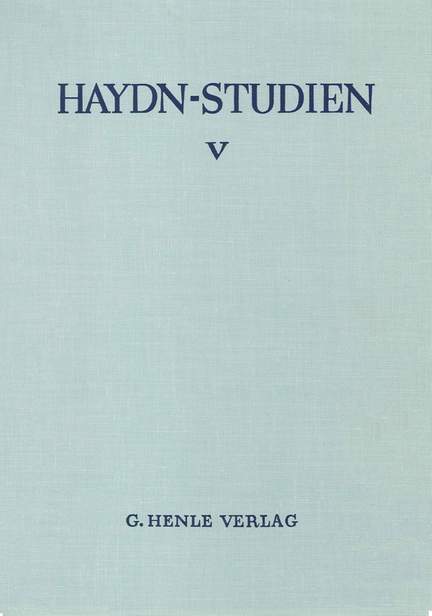 Haydn-Studien Einb.-Decke 5