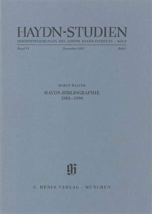 Haydn-Studien Bd. 6 Heft 3