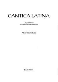 Ank Reinders: Cantica Latina
