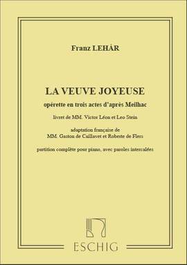 Franz Lehár: Veuve Joyeuse (Vedova Allegra) Valses Piano