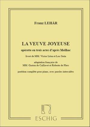 Franz Lehár: Veuve Joyeuse (Vedova Allegra) Valses Piano